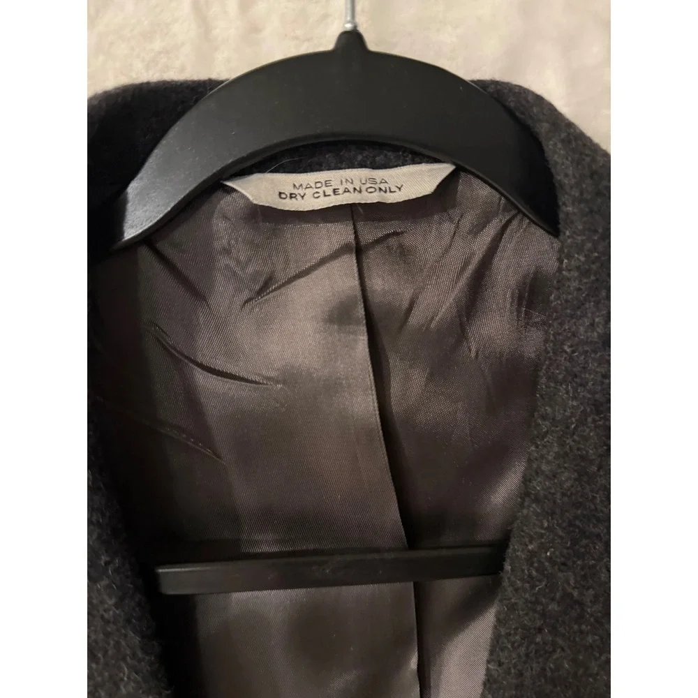 AKA Eddie Bauer Mens 42 Blazer Charcoal Grey 100% Camel Hair Sport Coat USA Made
